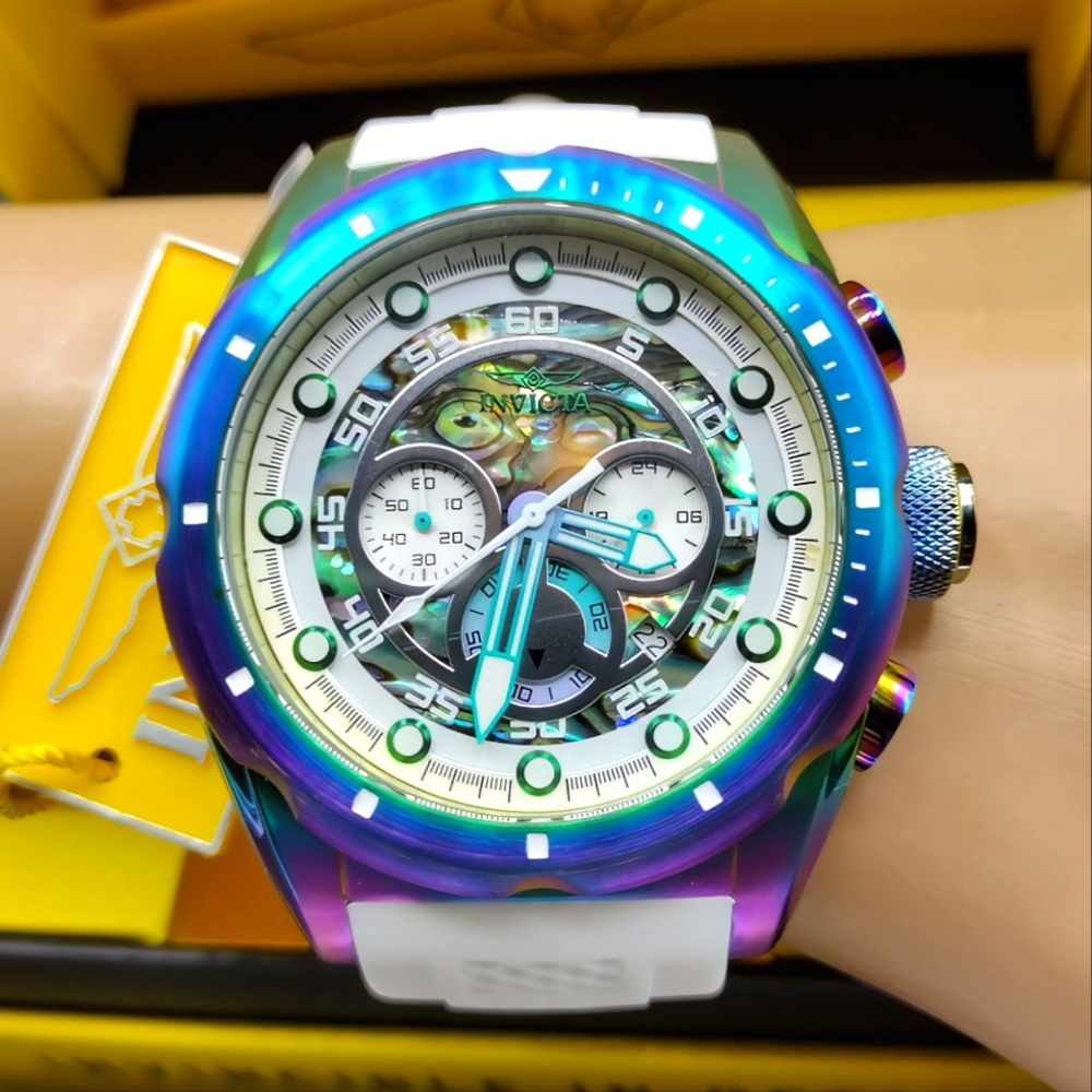 FIRM PRICE-New Invicta Iridescent Speedway Chronograph Men's Watch.